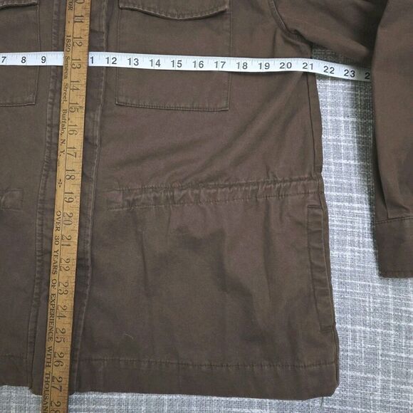 Old Navy Utility Field Jacket Women’s S/M Brown Cinchable Waist Zip/Snap - Picture 8 of 11